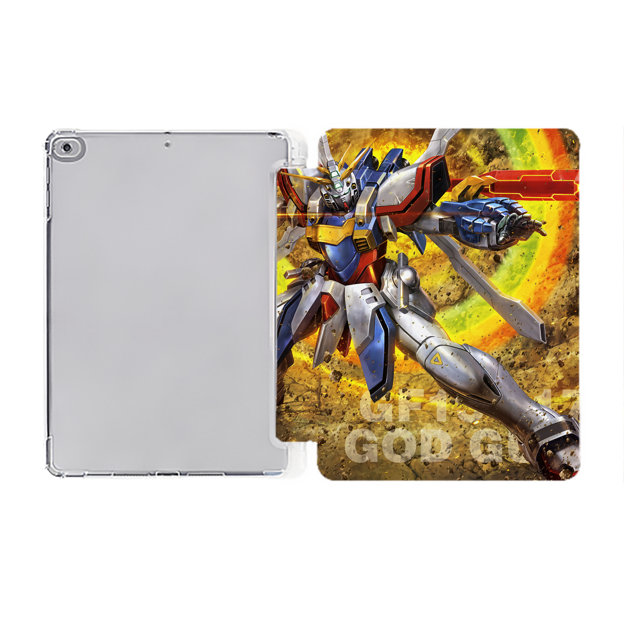 （画像用） 機動戦士ガンダム Mobile Suit Gundam IPad ケース ペン収納付き 三つ折りスタンド PUレザー×シリコン 対応機種9.5/10.5/10.9インチ
